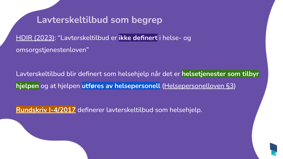 Lavterskeltilbud som begrep